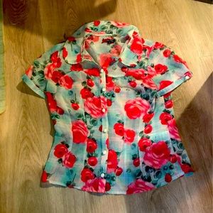 Hell Bunny Floral Blouse